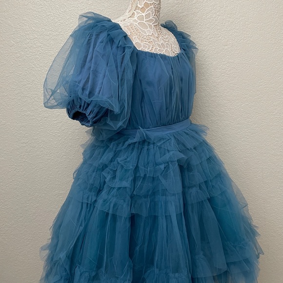 Ivy City Co Short Pixie Dress in Blue L - Picture 9 of 12